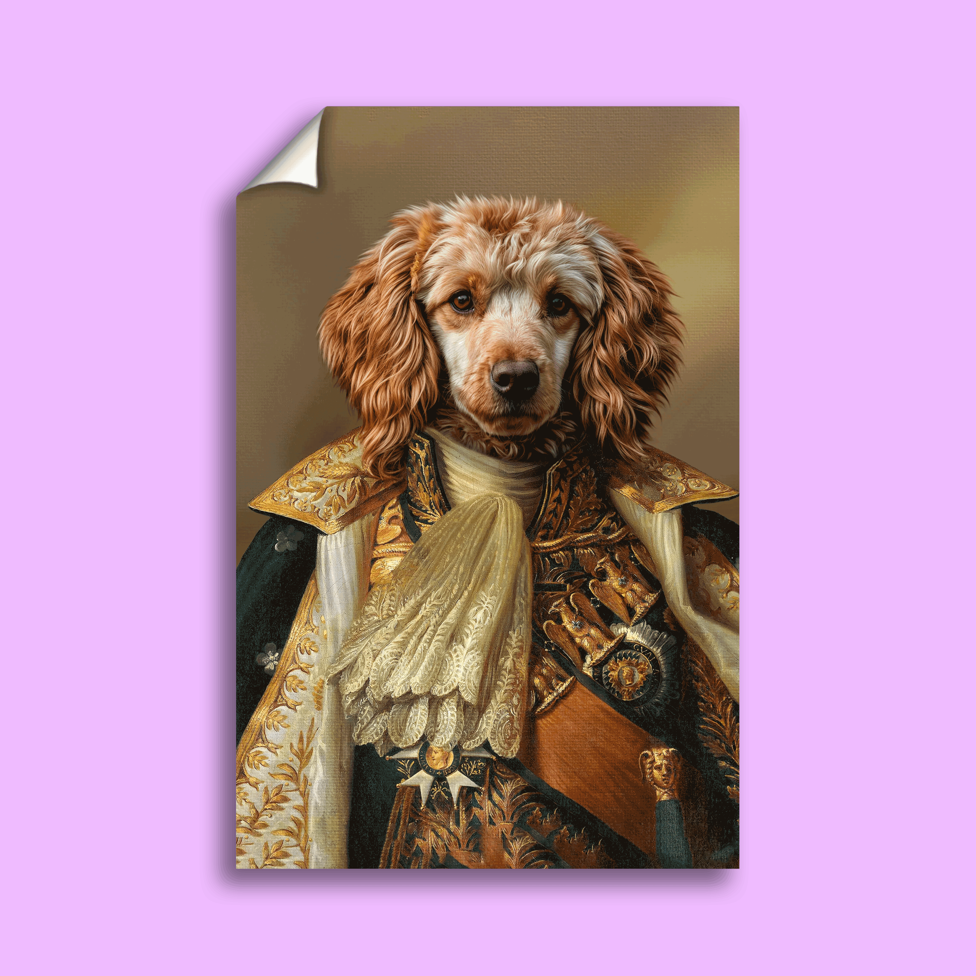 Royal Majesty Pet Portrait – Custom Pet Canvas